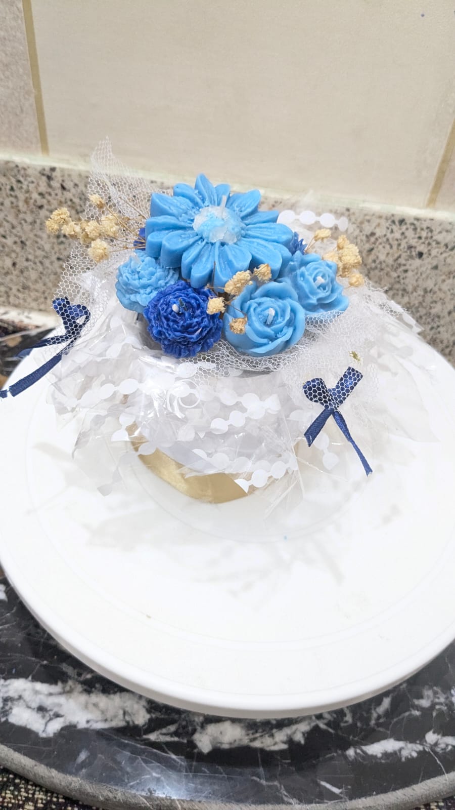 Floral Bouquet-Style Decorative Candle