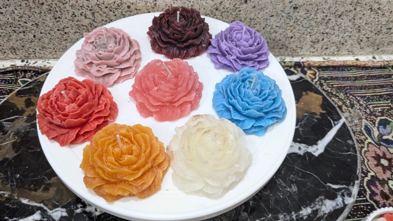 Floral Peony Candle